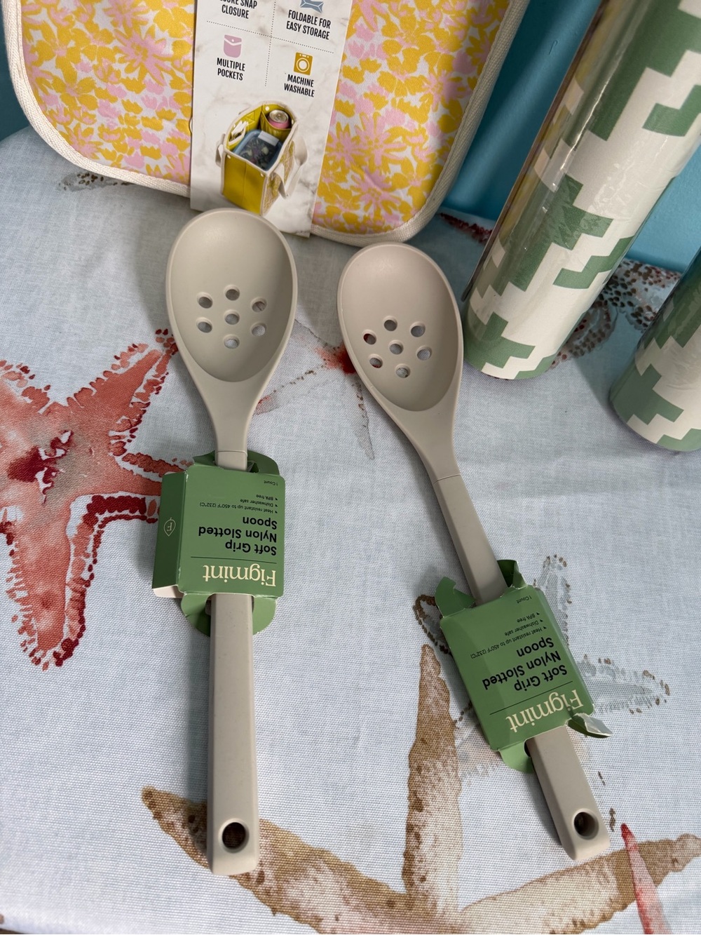 Mint Gray Silicone Kitchen Utensil Set with Wooden Handles - Picture 6 of 6